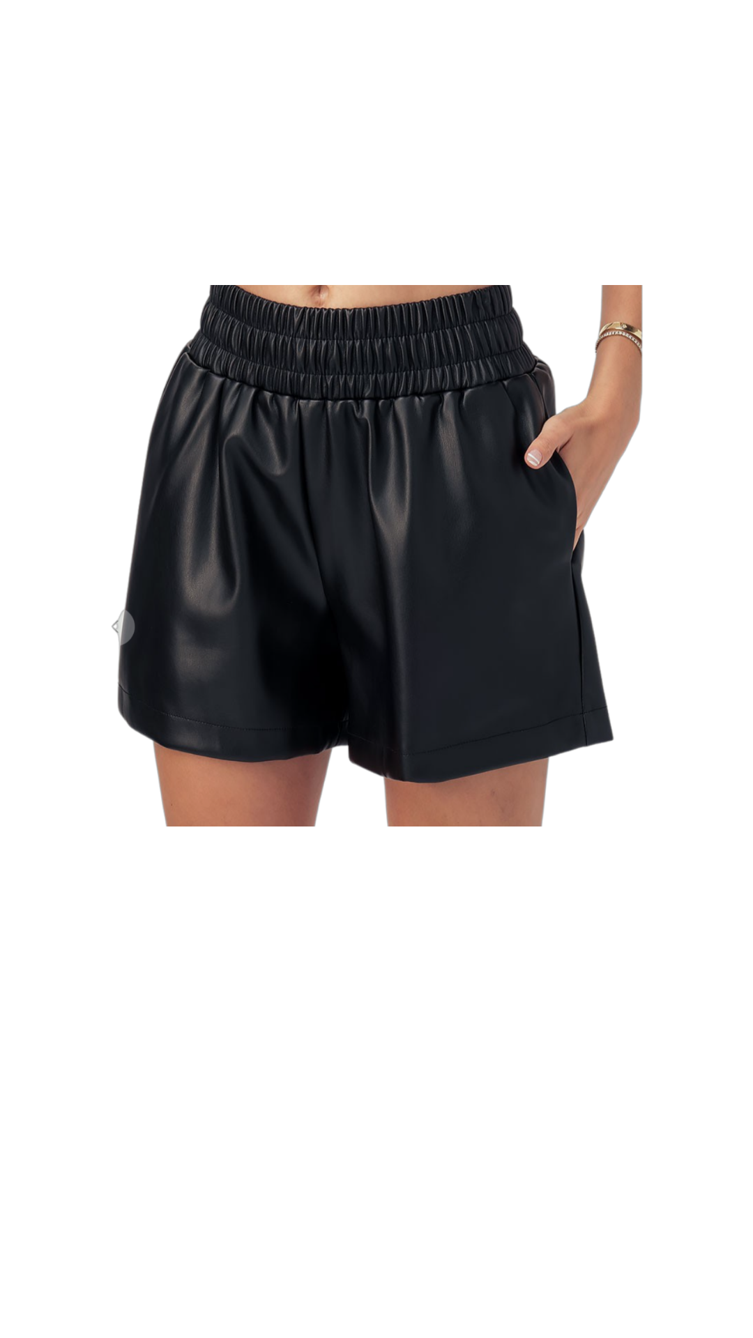 FAUX LEATHER SHORTS