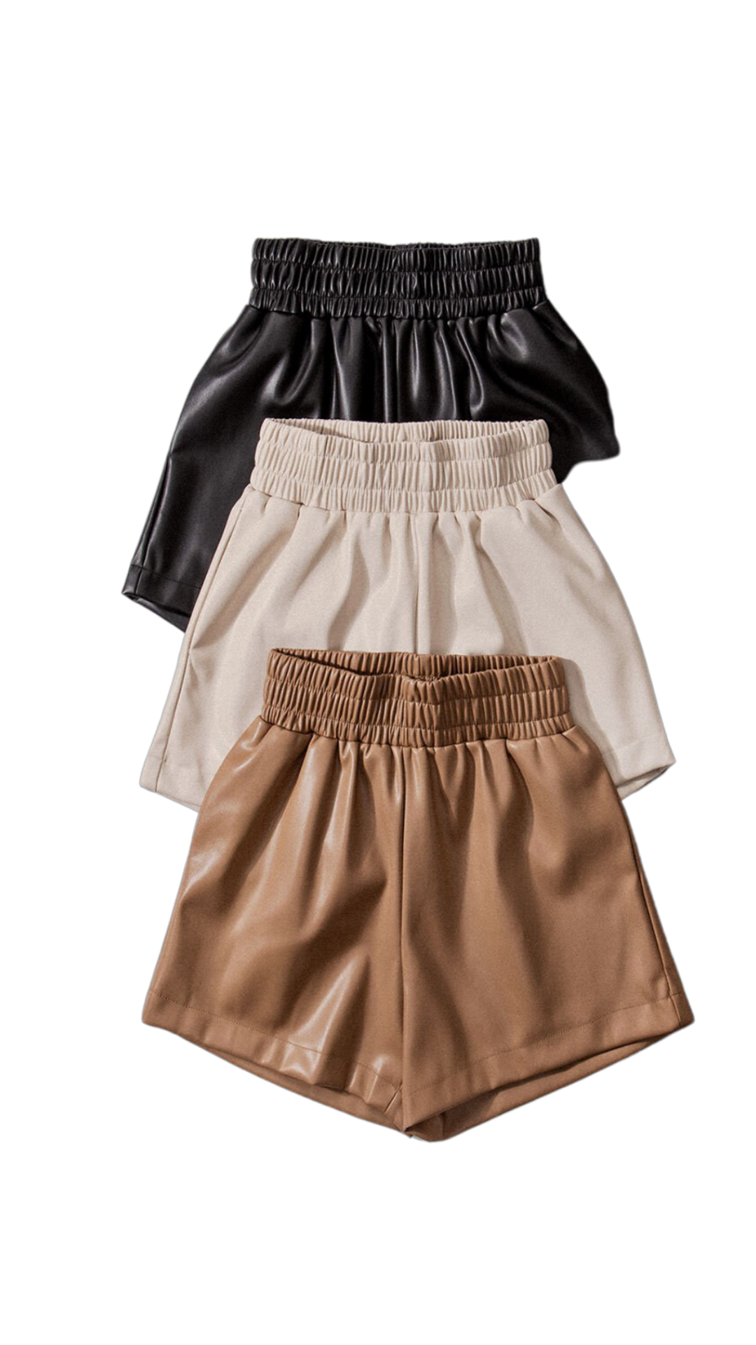 FAUX LEATHER SHORTS